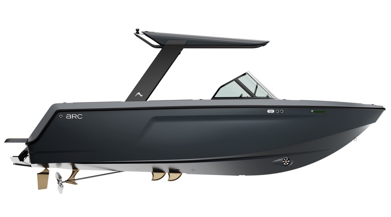 Side view of Arc Sport electric tow boat