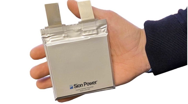 battery breakthrough pouch about the size of a man's hand