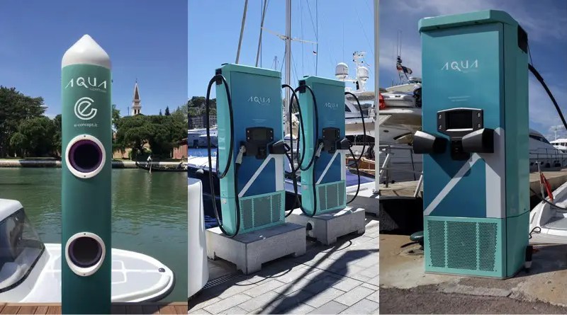 electric boat fast chargers in Venice, Spain, Canada