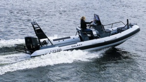 Boat with Evoy electric outboard