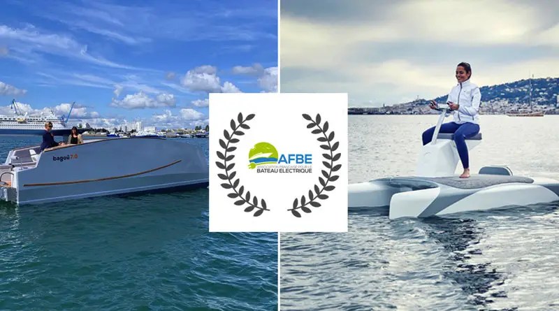 Two winners of France's best electric boats competition: Overboat and Bagou