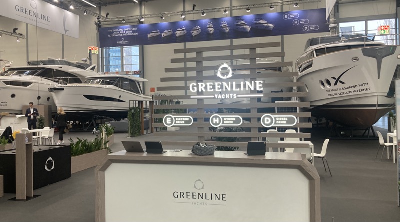 electric boats Dusseldorf: Greenline Yachts 'booth'