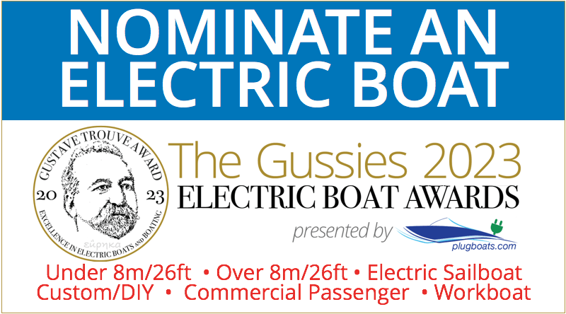 Nominate an electric boat for the 2023 Gussies Awards