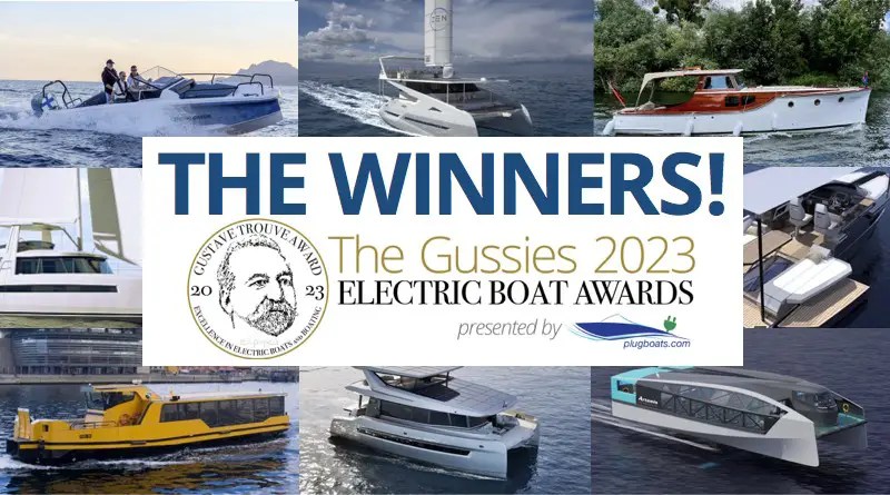 Winners of Gussies electric boat awards