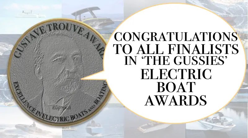 Gustave Trouve electric boat awards - Gustave Trouve says 'c ongratulations to winners'