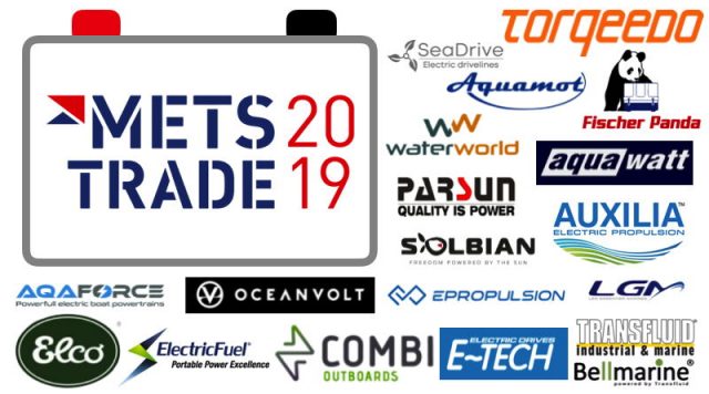 a collage of logos of METSTRADE Boat Show electric exhibitors