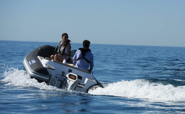 Electirc boat - a RIB tender by Myway Marine