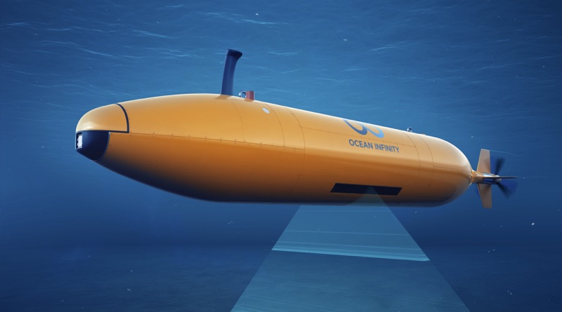 Illustration of Ocean Infinity autonomous research vessel