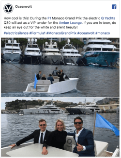 a facebook post - people on a yacht in Monaco Harbour