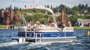 new electric boat packages include this pontoon boat