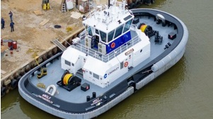 electric tugboat in sSan Diego harbour