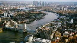 Thames River aerial view