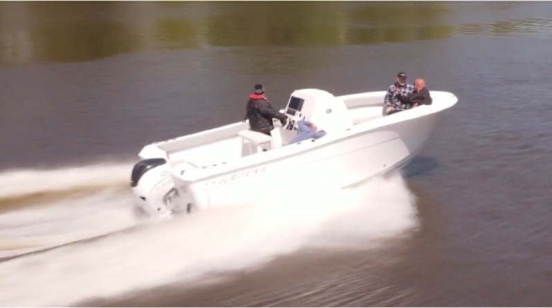 Limestone electric boats in sea trial - screenshot from video