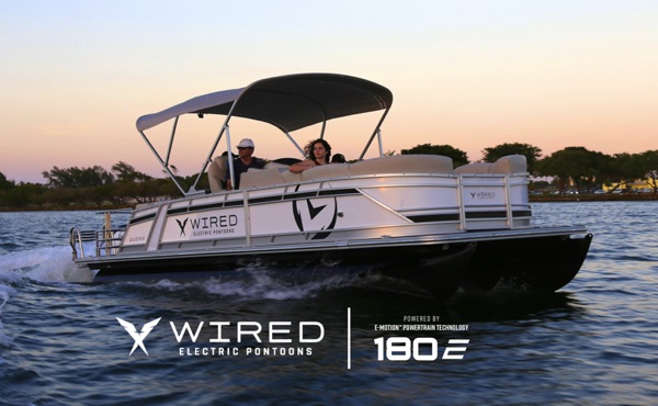 Wired pontoons electric pontoon boat