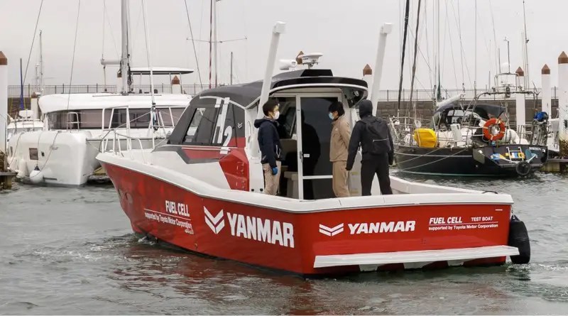 cutaway view of hydrogen fuel cell boat